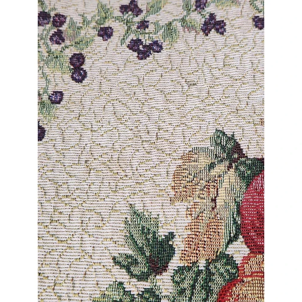 Vtg Tapestry Placemats Set of 6 Fruit Basket Harvest Autumn Cottagecore